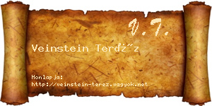 Veinstein Teréz névjegykártya