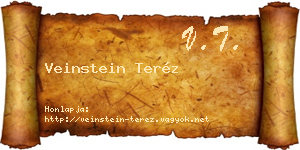 Veinstein Teréz névjegykártya